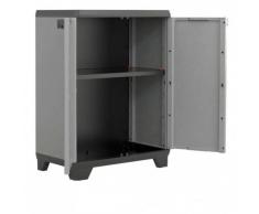 Keter Armadio Basso Stilo, 1 Ripiano Regolabile, Grigio Scuro, 68x39x90 H Cm