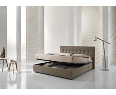 dormire meglio Letto MONIKA matrimoniale imbottito con contenitore, sfoderabile (160_x_190_cm)