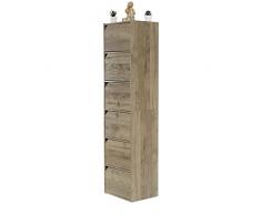 Iris Ohyama, Mobile contenitore/Armadio con ante/Armadio con ripiani/Libreria/Armadio con 6 ante, Modulare,Design, Ufficio, Casa - Module Shelf - MDB-6D - Cenere marrone