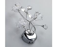 Romantic fiori, cristallo, applique da parete per camera da letto, soggiorno da Parete-Applique da parete, per il sale da pranzo