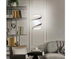 Lianye Moderna applique da parete a LED a spirale, applique in acrilico 18W lampada da comodino per montaggio a parete per soggiorno camera da letto, lampade da parete bianco freddo 6000K