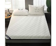ZDiane Tatami Materasso Futon, Tradizionale Giapponese Futon, Futon Portatile Pieghevole Futon Yoga, Futon da Massaggio da Campeggio, Bianco Grigio, 150x200cm(59x79inch),White Blue,150x200cm