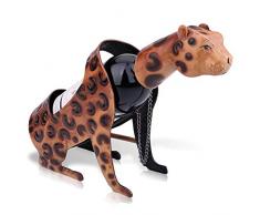 Hchao Lussuoso portabottiglie di Vino Leopard in Metallo Delicato, Aspetto Lucido e Pratico, può Essere utilizzato in Camera da Letto, dispensa, Sala da Pranzo o Soggiorno ECC