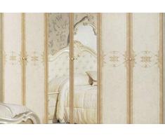 la cassettiera Lo Specchio Il Letto 160//200 i 2 comodini LIGNEMEUBLE Teva Lacca Beige Nuvola Camera da Letto Barocco: larmadio a 6 Porte