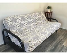 OctoRose Full Size Bonded Classic Soft Micro Suede futon di Copertura Letto Divano Full Size Chenille-Grey