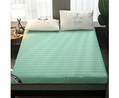 ZDiane Materassino Futon, Materasso da Pavimento Futon, Pieghevole Materasso Tatami Morbida Tridimensionale, Bianco Blu, 120x200cm(47x79inch),Water Green,90x200cm