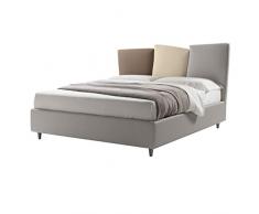 LettoFacile montalo in 30 Minuti - Letto Matrimoniale Dots in Ecopelle con Rete e Box contenitore - Made in Italy (160 x 190 cm)