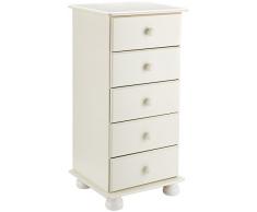 Steens Furniture 3022050050000F/1022050050000N - Comò Richmond, in pino massiccio, 91 x 44 x 39 cm, colore: Bianco