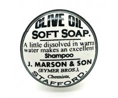 Olio d' oliva sapone in ceramica porta manopola vintage shabby chic cassettiera maniglia 4548