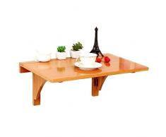 Tavolo a Parete a ribalta, Tavolo a ribalta, scrivania Galleggiante per Computer Pieghevole, banco di Lavoro Pieghevole per Ufficio, Studio, Camera da Letto, Cucina (Colore Originale bambù)
