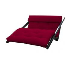 VivereZen - Divano letto futon/chaise longue Figo - Zen Misura 120x200 Wengè + Futon Colorato