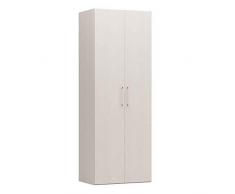 Dmora Guardaroba Legno Massello, Made in Italy, Altezza 247 cm, Armadio da Camera Moderno (Pino, 2 Ante)