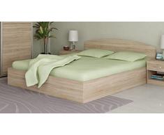 Arredodacasa.com Letto Matrimoniale Contenitore LG7 160x200 (Rovere Sonoma)