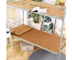 YXLHJY Estate Dormire Studente Materasso Ortopedico,stuoia di Dormitorio Letto Singolo Tappetino Pieghevole in Seta di Ghiaccio Rattan-b Full