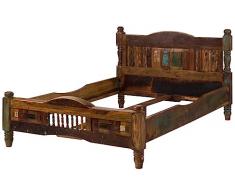 Legno Antico Laccato Multicolore Legno MASSELLO Letto 140x200 MOBILI in Legno MASSELLO Vintage in Legno MASSELLO Mobili Rapunzel #21