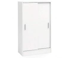 File Cabinet in Legno 60 x 107,5 x 28,5 cm Bianco. Mobile Multiuso di Design. Armadio Ufficio Moderno. Mobili da Ingresso cassettiera. Comò per credenza. Piccolo armadietto