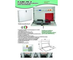 tecnidea Case PC armadietto di sicurezza a parete per pc notebook o tablet con serratura apertura assistita con pistoni a gas CPC3