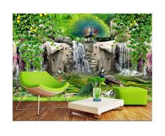carta da parati 3d della foto su ordinazione Roccia fresca del fiore del pavone del valletto Decorazione domestica soggiorno 3d murales di carta da parati per pareti 3 d-400X280cm