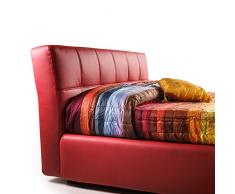 Goldflex - Letto matrimoniale IMBOTTITO con AMPIA TESTIERA CAPITONNE' >>> nelle misure 160x190 o 160x200, ECOPELLE in varie SCELTE COLORE , struttura in legno robustissima. Generose ed eleganti IMBOTTITURE in stile MODERNO con
