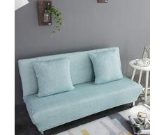 Monba Lino Modello Divano Letto futon Cover Pieghevole Senza braccioli Completo di Fodera per Living Room, Poliestere, Light Blue, XL:195-225cm