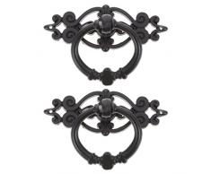DOITOOL 12 Pezzi Black Antique Antique Antique Cassetti Vintage Manico a Manopola Vintage Manico a Manopola Antico Cassettiera Anti- Anello Cassetti delle Porte Anello