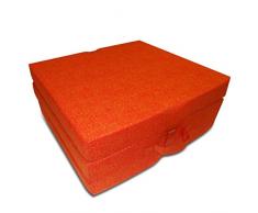 vidaXL Materasso di Schiuma Pieghevole 190 x 70 9 cm Arancione