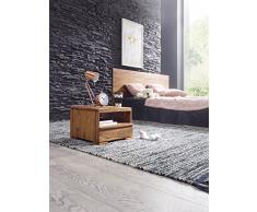 Wohnling wl1,519 in legno massiccio Sheesham-Comodino con cassetto e mensola, dimensioni: 40 x 40 x 30 cm (39,37") x 29,21 (15,5 cm x 11,5")