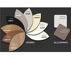 Cabina armadio completa con ripiani e tubi appenderia (alluminio no verniciatura)