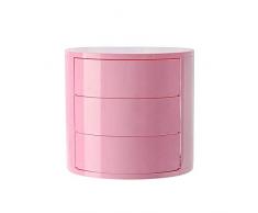 ZHTY Ripiano Armadietto Tondo Armadietto Laterale in plastica Armadio ad Angolo Comodino Armadio Snack con cassetto Colore Opzionale