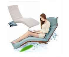 Chi Cheng Fang Electronic business Pieghevole sedia a sdraio relax pigro divano letto sedile con più regolabile Lounge Lounge Chaise longue Futon materasso sedile cuscino della sedia (Color : Blue)