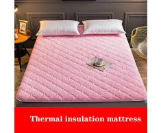 Japonés Agnello Cachemire Materasso,addensare Caldo Materassino Futon Pieghevole Morbido Peluche Dormitorio Studentesco Tatami Materasso Da Terra Pad Uso Di Quattro Stagioni-rosa 100x200cm(39x79inch)