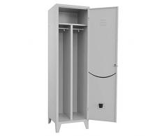 PRATIKO SPOGLIATOIO ARMADIO SPORCO/PULITO 1 POSTO - 1 ANTA H 1795 - L 500 - P 500 mm - Armadio spogliatoio sporco/pulito in lamiera verniciata. fornito smontato.
