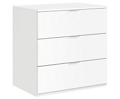 FORES HABITAT Cassettone Camera cassettiera Bianco cm 77x38x80h