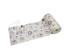 R.P. Tappeto Passatoia Cucina Bagno Lavanderia Camera Multiuso in PVC con Fondo Antiscivolo - Lavanda - cm 52x100