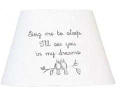 6LAK0235 Clayre & Eef - Paralume - Abat jour - Naturale - Sing me to sleep I`ll see you in my dreams ca. 25 x 20 x 12 cm / E27