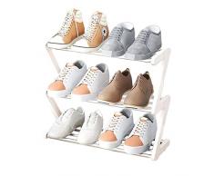 NIAWECAN Scarpiera Piccola, Scarpiera Piccola a 3 Livelli, Mini Scarpiera Organizer, Robusto Scaffale per Scarpe Stretto Organizzatore di Stoccaggio per Armadio Ingresso Corridoio 42 * 19 * 35CM