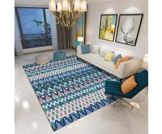 Ampia Area Di Tappeti Per Soggiorno,Antiscivolo Morbido Spesso Silenzioso Accogliente Tappeti Per La Camera Da Letto,Lussuoso E Moderno Semplice Blu Viola E Verde Arte Stampato Home Decor Interni Tapp