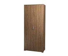 MeMi Me281NOC Armadio, Legno, Noce, 36.5x75x174 cm