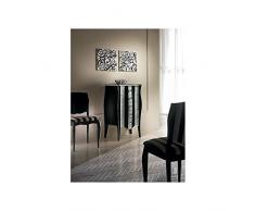 Estea Mobili - MOBILE CREDENZA CASSETTIERA BICOLORE BOMBATA MASSELLO - 704G - come foto