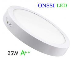 Plafoniera LED da Soffitto 25W Bianco Neutro 4000k-4500k Circolare Superficie Pannello LED illuminazione per Soggiorno, Sala da Pranzo, Camera da Letto, Ufficio ONSSI LED