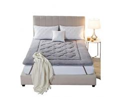 UYASDASFAFGS Addensare Caldo Materassino Futon,japonés Velluto Corallo Tatami Materasso da Terra Pieghevole Non-Slip Peluche Materasso Topper per Residenze Studentesche -Grigio 180x200cm(71x79inch)