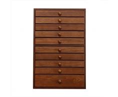 BENO Portagioie in Legno Cassettiera a 10 Strati Organizzatore portagioie di Grande capacità per Anelli, Orecchini, collane, Stile Vintage Cinese