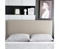 YYQQ Copertura per Testiera Letto in Ecopelle Protezione Elastica A Tinta Unita,360° all-Inclusive Copertura Antipolvere Rimovibile E Esonerare Lavare Matrimoniale/Singolo