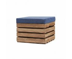 GrandBox Panca in Legno Cassetta per Vino 37x40x50 con Imbottitura, Cassapanca con Vano Portaoggetti, Panchina con Imbottitura, Panchina Retro Shabby Chic Vintage - Bruciato Set di 1