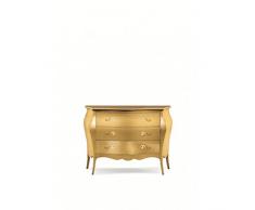 Estense - Mobile Como CASSETTIERA BOMBATO Foglia Oro - 1251oro