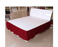 WSMNYH Gonna da Letto Gonna a lettiera Pieghettata Senza Superficie Elastica Band for Letto Queen King Size Ruffled Bed Gonne Mantovane Giroletto (Color : CQ002-23, Size : 180x200cm)
