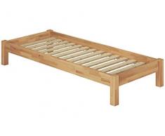 Erst-Holz Solido Letto futon 120x200 in Faggio massello Laccato con doghe rigide 60.84-12