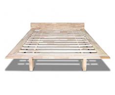 Futon On Line Letto Milano, Naturale, 160 x 200 cm.