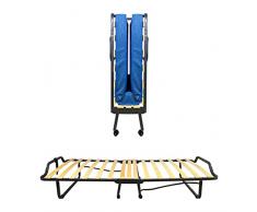 Il Gruppone Passione Casa Brandina Ortopedica Pieghevole con Materasso Rete A Doghe Lettino Singolo Trasportabile Branda Rotelle Letto 80 x 190 Cm Prodotto Italiano