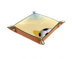 Palla di sabbia sport calcio cuoio comodino organizzatore per gli uomini chiave portafoglio moneta scatola viaggio